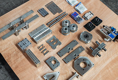 some of the spare parts of show making machines